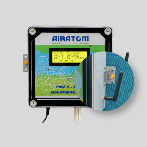 PM2.5 PM10 Temperature Humidity AQI Outdoor Monitoring System