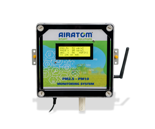 PM2.5 PM10 Temperature Humidity AQI Outdoor Monitoring System
